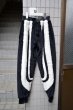 画像1: 【KTZ ココントウザイ】Faux Fur Patchwork Jogging Trousers Black/White (1)