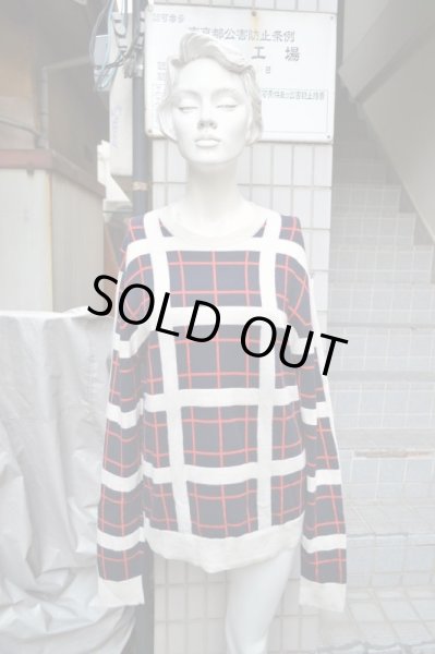 画像5: 【KENZO PARIS ケンゾー】チェック柄切替デザインニット (5)