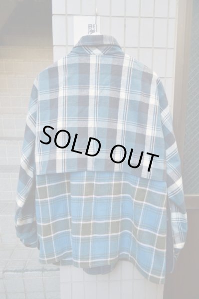 画像4: 【JUVENILE HALL ROLLCALL ジュベナイル ホール ロールコール】ヘビーネルチェック柄切替オーバーサイズジャケット (4)