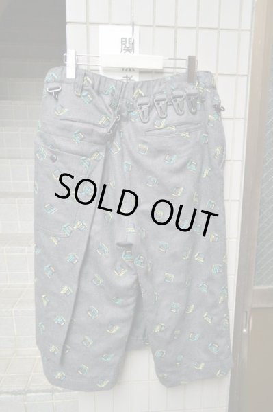 画像3: 【JUVENILE HALL ROLLCALL ジュベナイル ホール ロールコール】PC柄刺繍ウール地エプロンパンツ (3)
