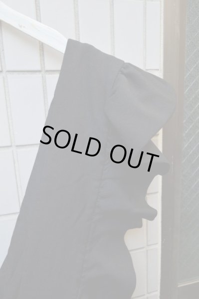 画像4: 【COMME des GARCONS コムデギャルソン】黒ポリ縮絨吊りスカート (4)