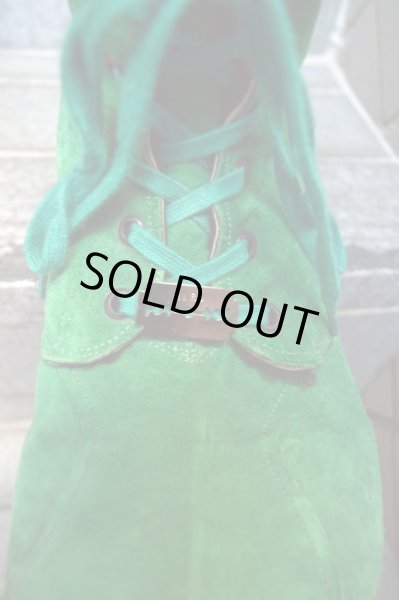 画像2: 【HIRO×OLD CURIOSITY SHOP ヒロ×オールドキュリオシティショップ】グリーンスウェードレザーブーツ (2)