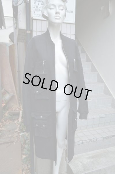 画像7: 【DRESSEDUNDRESSED ドレスドアンドレスド】黒デザインMA-1コート (7)