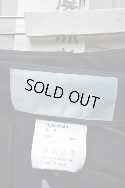 画像4: 【Dulcamara ドゥルカマラ】ダークネイビーギャバ地プリーツスカート (4)