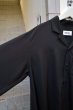 画像3: 【KIDILL キディル】黒開襟パイピングビッグシャツジャケット (3)