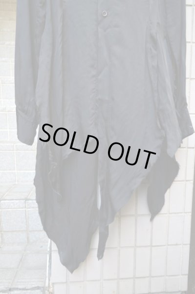 画像4: 【DIRK BIKKEMBERGS ダークビッケンバーグ】黒デザインレーヨンシャツ (4)