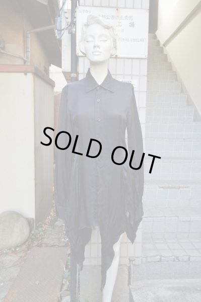 画像8: 【DIRK BIKKEMBERGS ダークビッケンバーグ】黒デザインレーヨンシャツ (8)