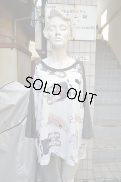 画像7: 【HEIHEI ヘイヘイ】ホラー柄切替ラグランカットソー (7)