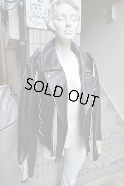画像8: 【Martin Margiela×H&M マルタンマルジェラ×エイチ＆エム】再構築レザーライダースジャケット (8)
