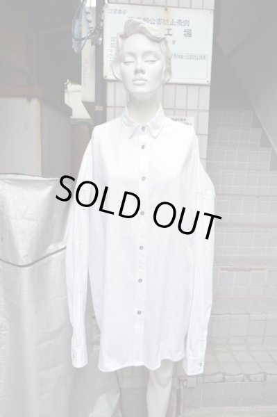 画像6: 【JOHNLAWRENCE SULLIVAN ジョンローレンスサリバン】OVER SIZE DENIM SHIRT WHITE (6)