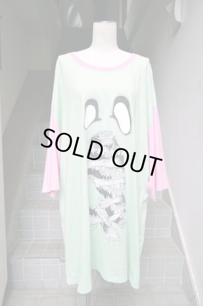 画像6: 【Daniel Palillo ダニエルパリッロ】グリーン×ピンク切替デザインオーバーサイズカットソー (6)