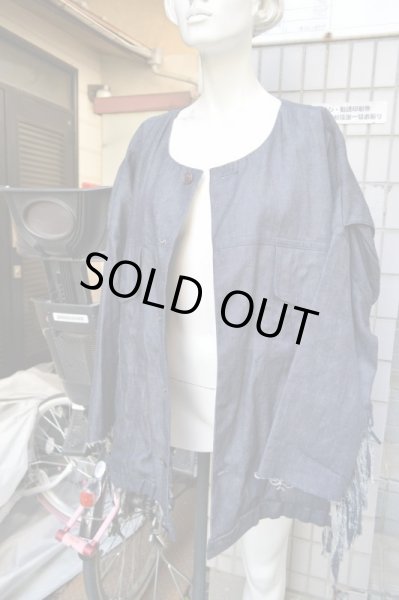 画像8: 【JUVENILE HALL ROLLCALL ジュベナイル ホール ロールコール】フリンジデザインノーカラーデニムジャケット (8)