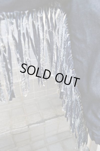 画像4: 【JUVENILE HALL ROLLCALL ジュベナイル ホール ロールコール】フリンジデザインノーカラーデニムジャケット (4)