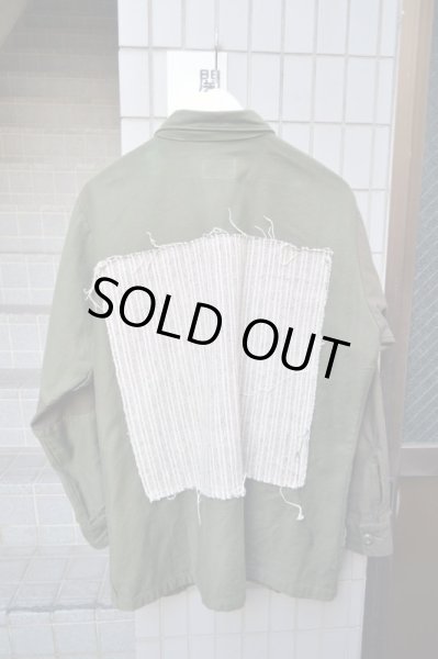 画像2: 【OnffO オンフ】ドッキング切替デザインミリタリーシャツジャケット (2)