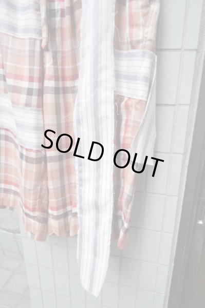 画像3: 【NOZOMI ISHIGURO tambourine ノゾミイシグロ タンバリン】チェック柄ドッキングデザインワイドハーフパンツ (3)