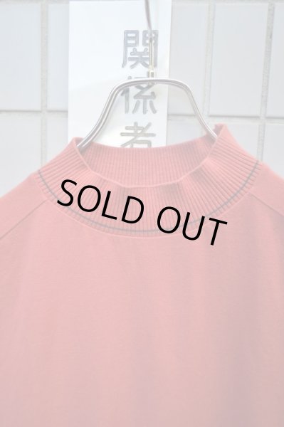 画像4: 【SUB-AGE サベージ】ライン入り半袖ハイネックニット RED (4)