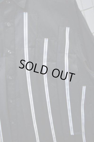 画像4: 【yaponskii ヤポンスキー】デザインオーバーサイズ長袖シャツ 黒 (4)