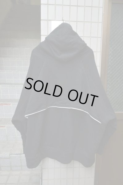 画像2: 【BALMUNG バルムング】ハイネックスウェットビッグパーカー 黒 (2)