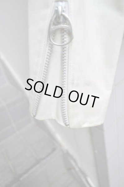 画像6: 【banal chic bizarre バナルシックビザール】レザーライダースジャケット 白×クリーム (6)