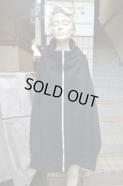 画像6: 【BALMUNG バルムング】ハイネックスウェットビッグパーカー 黒 (6)