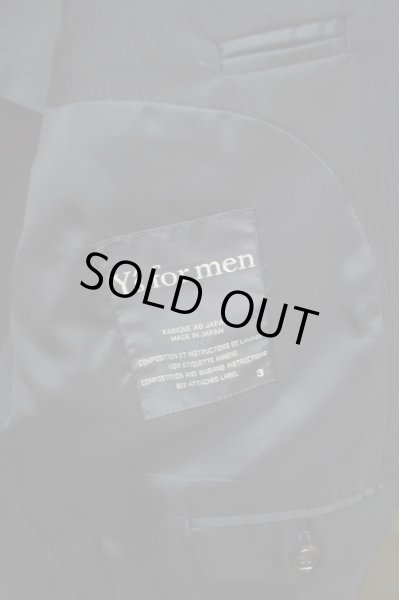 画像5: 【Y's for men Yohji Yamamoto ワイズフォーメン ヨウジヤマモト】ストライプ柄ウールギャバ地テーラードジャケット (5)