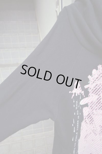 画像4: 【HIRO ヒロ】ハイネックプリントスウェット 黒 (4)