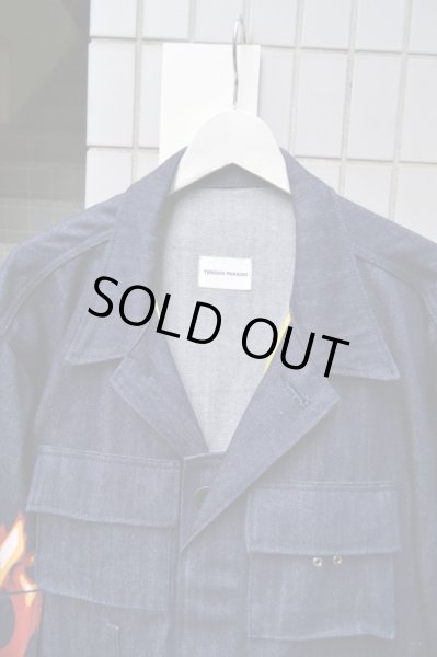 画像5: 【TENDER PERSON テンダーパーソン】ファイヤーパターンビッグデニムジャケット (5)