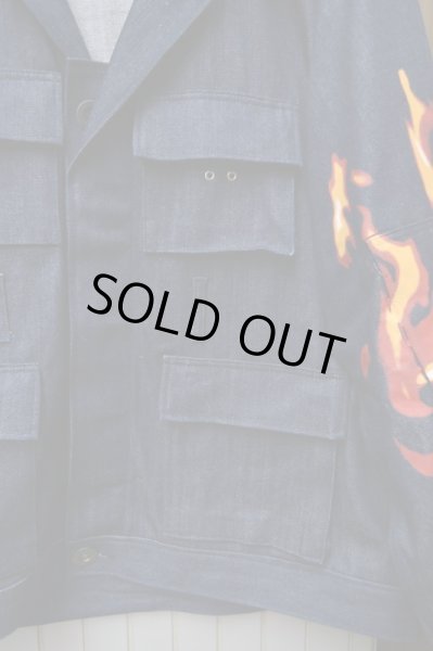 画像6: 【TENDER PERSON テンダーパーソン】ファイヤーパターンビッグデニムジャケット (6)