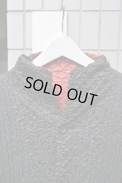 画像4: 【VINTAGE/USED古着】ポリ縮絨リバーシブルジャケット 黒×赤 (4)