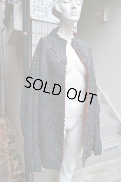 画像7: 【VINTAGE/USED古着】ポリ縮絨リバーシブルジャケット 黒×赤 (7)