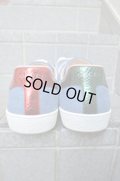画像4: 【GUCCI グッチ】HANA 刺繍デニム地スニーカー (4)