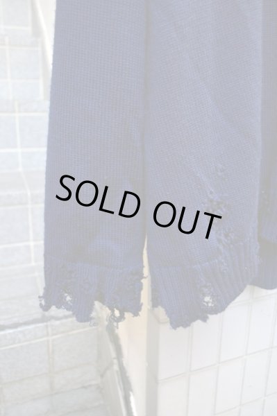 画像4: 【Insonnia インソニア】デストロイVネックニット (4)