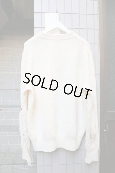 画像2: 【ETHOS エトス】レースアップスリーブニット (2)