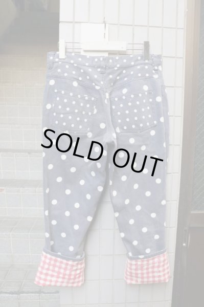 画像2: 【keisuke kanda ケイスケカンダ】ドット柄セルヴィッジデニムパンツ (2)