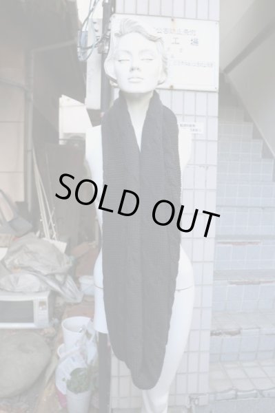 画像2: 【PARADOX パラドックス】サークル型ニットスヌード 黒 (2)