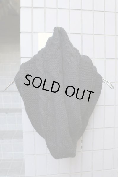 画像3: 【PARADOX パラドックス】サークル型ニットスヌード 黒 (3)