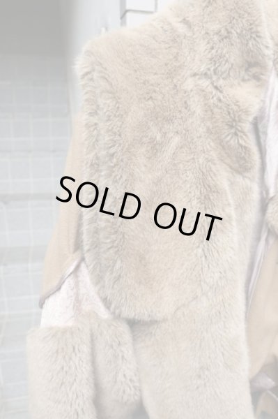 画像3: 【NOZOMI ISHIGURO Haute Couture ノゾミイシグロ オートクチュール】変形デザインウール×エコファージャケット (3)