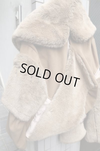 画像6: 【NOZOMI ISHIGURO Haute Couture ノゾミイシグロ オートクチュール】変形デザインウール×エコファージャケット (6)