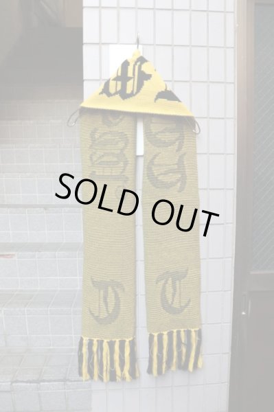 画像2: 【TTT_MSW ティー】ロゴマフラー YELLOW (2)