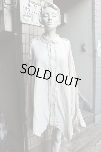 画像7: 【HEIHEI ヘイヘイ】溶けてるガーゼシャツ WHITE (7)