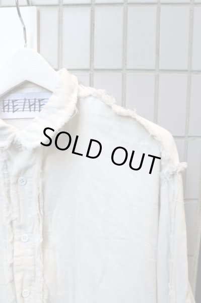 画像3: 【HEIHEI ヘイヘイ】溶けてるガーゼシャツ WHITE (3)