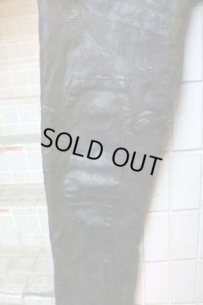 画像4: 【Shinya yamaguchi シンヤヤマグチ】RX-78 Jeans コーティングMSスキニーデニムパンツ BLACK (4)
