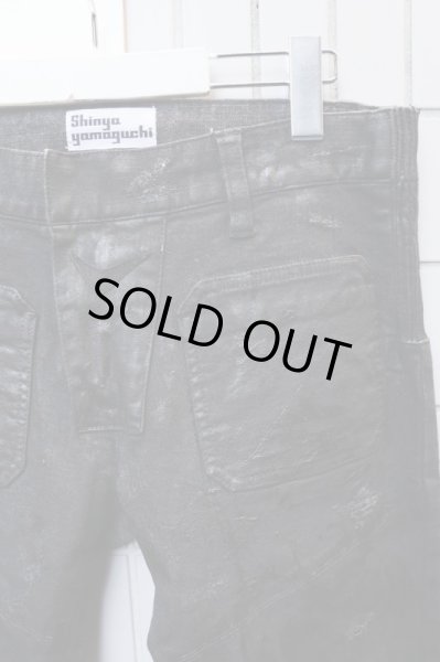 画像3: 【Shinya yamaguchi シンヤヤマグチ】RX-78 Jeans コーティングMSスキニーデニムパンツ BLACK (3)