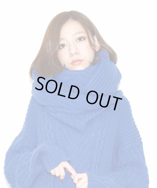 画像7: 【PARADOX パラドックス】サークル型ニットスヌード BLUE (7)