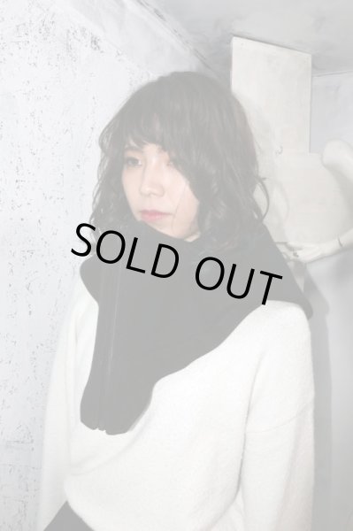 画像2: 【壱吾弐工機 カザフタコウキ】第壱 501式 フードマフラー BLACK (2)