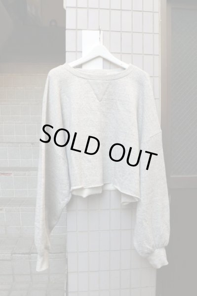 画像2: 【youmolaugh ユーモラフ】カットオフワイドスウェット グレー (2)