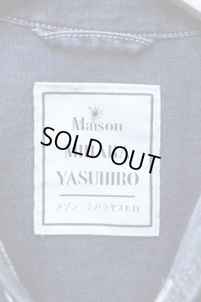 画像6: 【Maison MIHARA YASUHIRO メゾン ミハラヤスヒロ】No Club LONE WOLF バック刺繍ロングデニムシャツ (6)