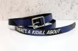 画像1: 【KIDILL キディル】HUMPHREY Long Belt BLUE×BLACK レザーロングベルト (1)