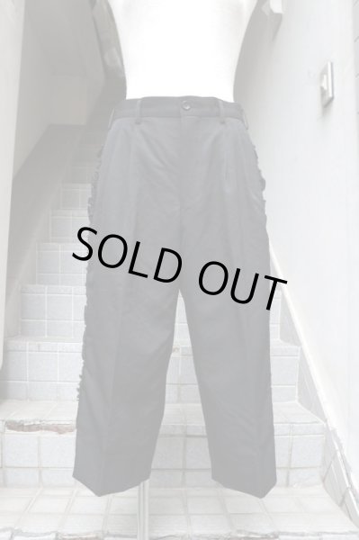 画像7: 【COMME des GARCONS コムデギャルソン】フリルラインクロップドトラウザーズ BLACK (7)