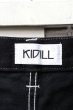 画像6: 【KIDILL キディル】袴ワイドデニムパンツ BLACK (6)